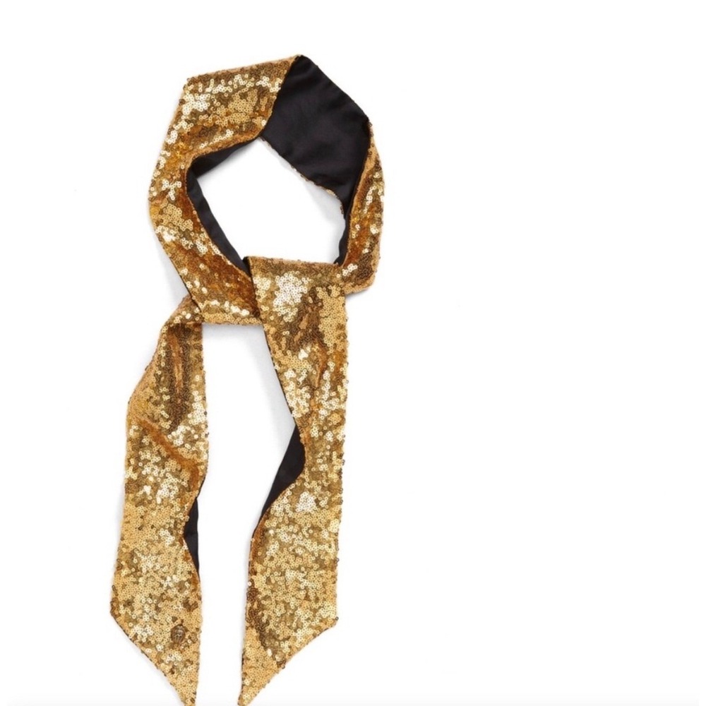 Kurt Geiger Scarf Skinny Gold‎ Sequin